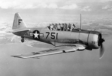 NAA SNJ (Texan) pilot training aircraft used during WW 2 by all brances of the service